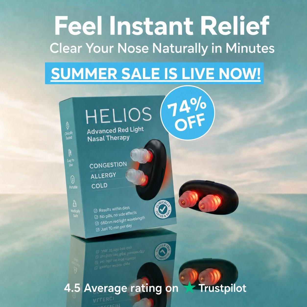 Helios Breathe™  Red Light Nasal Therapy